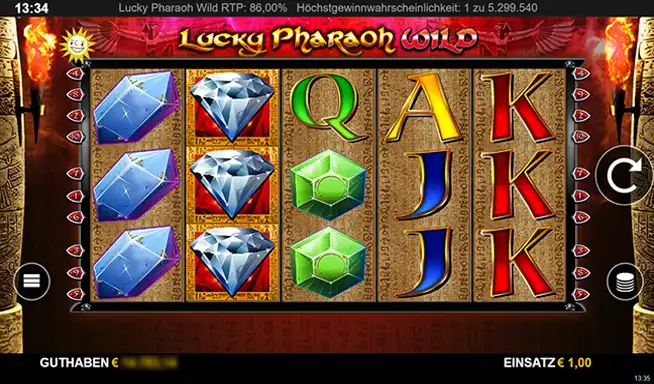 Lucky Pharaoh Wild – Blueprint Gaming Slot mit Freispielen
